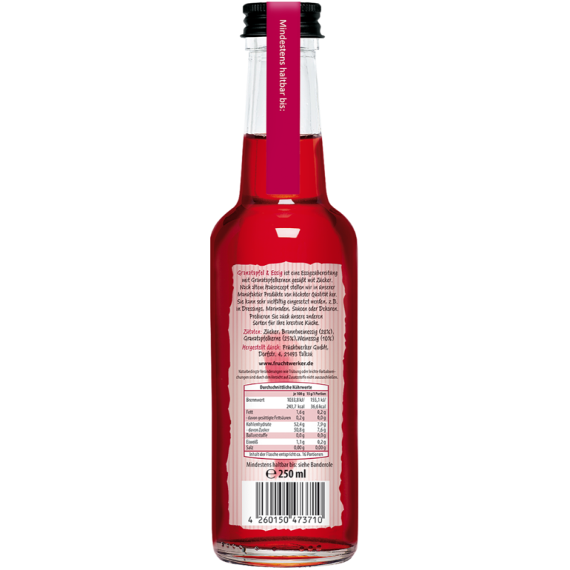 Fruchtwerker Granatapfel & Essig 250ml – Bild 2