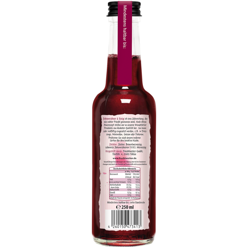 Fruchtwerker Johannisbeer & Essig 250ml – Bild 2