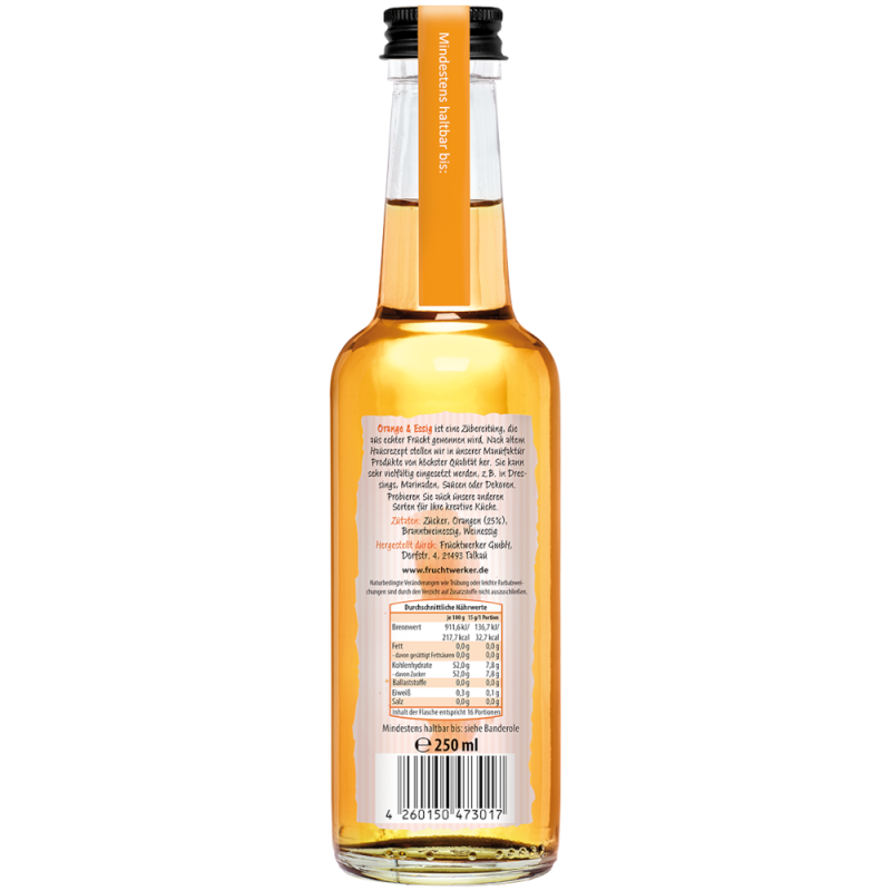 Fruchtwerker Orange & Essig 250ml – Bild 2