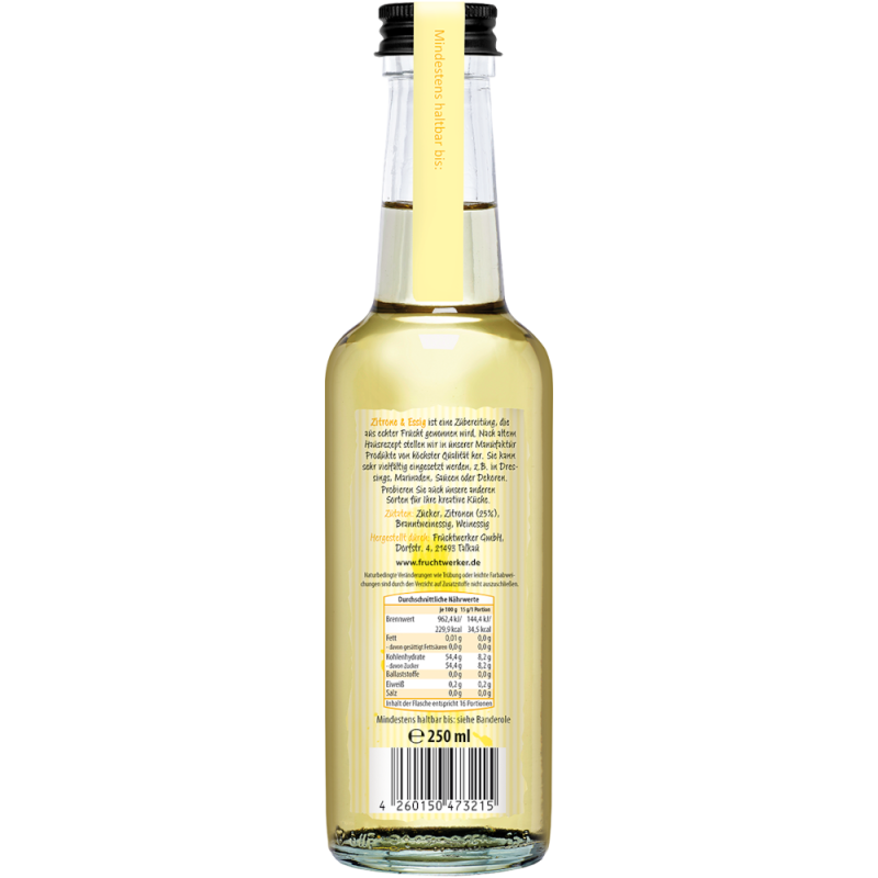 Fruchtwerker Zitrone & Essig 250ml – Bild 2