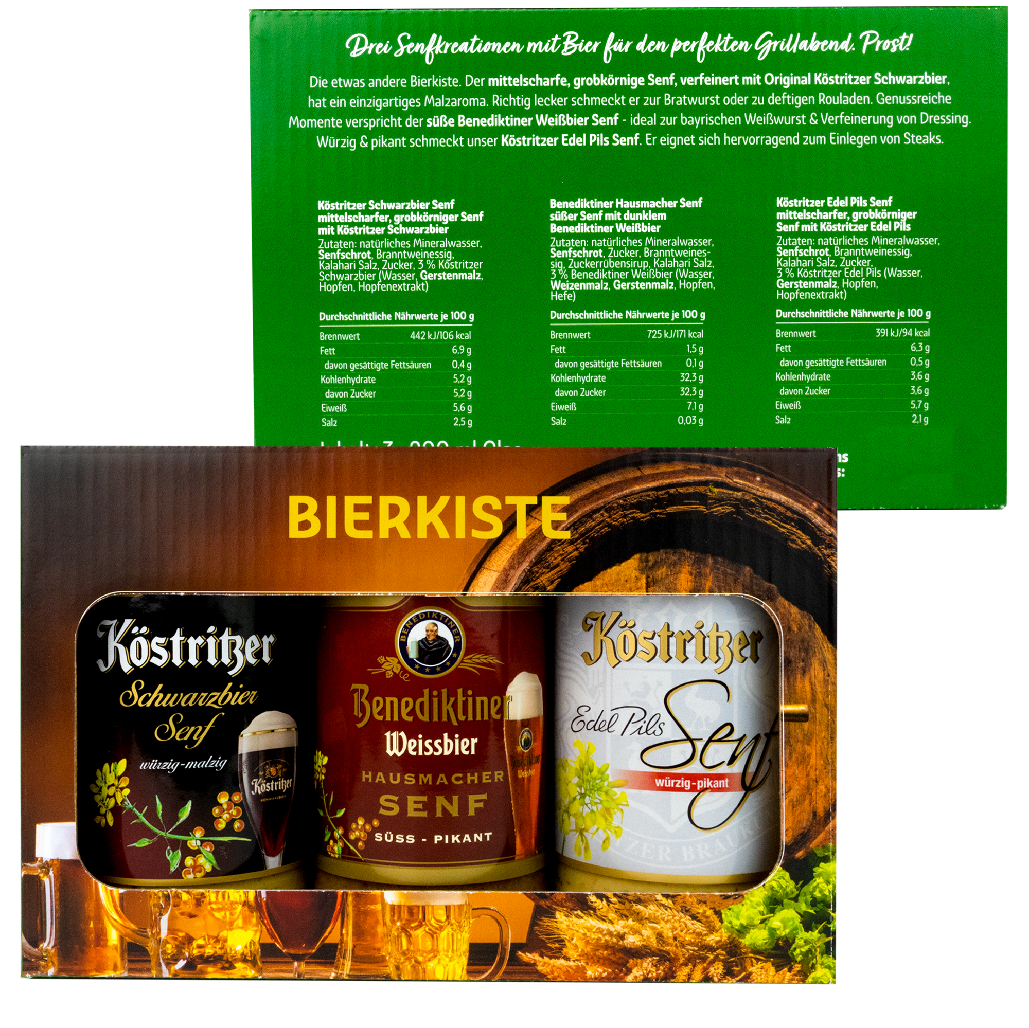 Altenburger Senf Geschenkbox Bier Kiste 3x200ml – Bild 4