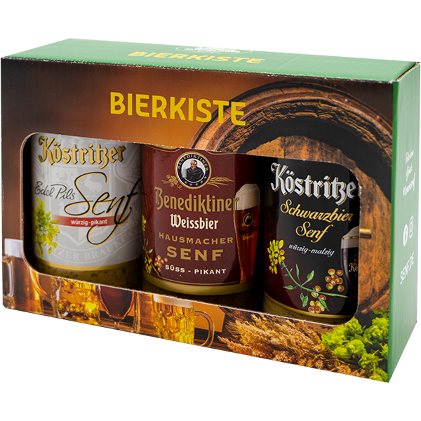 Altenburger Senf Geschenkbox Bier Kiste 3x200ml