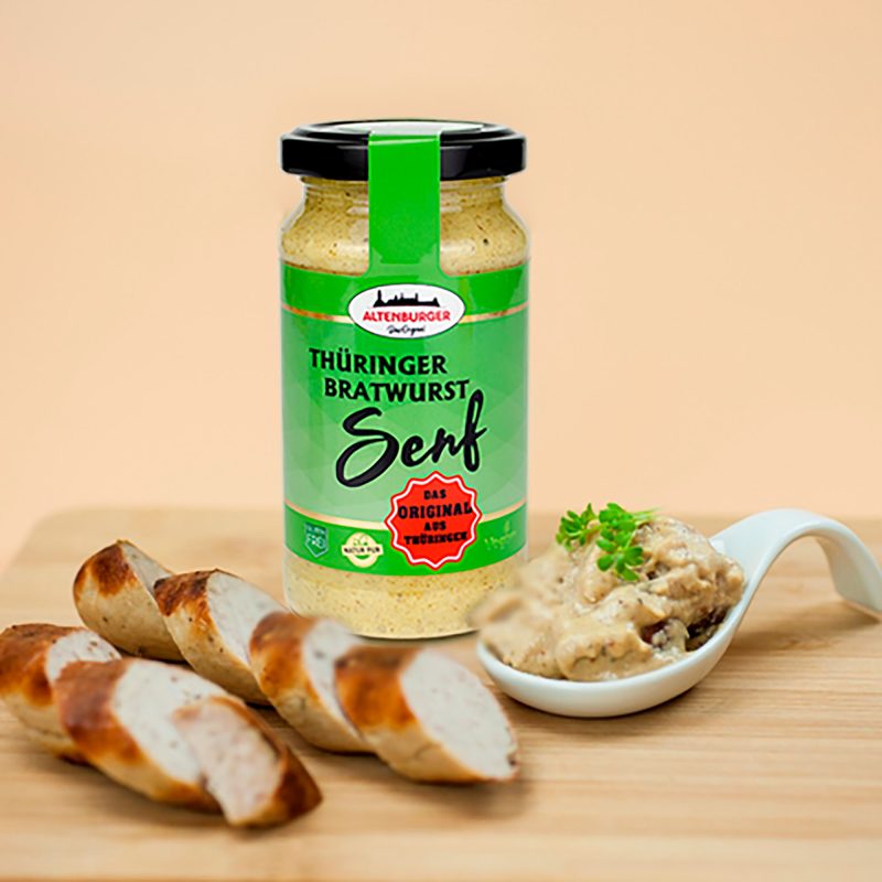 Altenburger Senf Thüringer Bratwurst Senf scharf 200ml – Bild 3