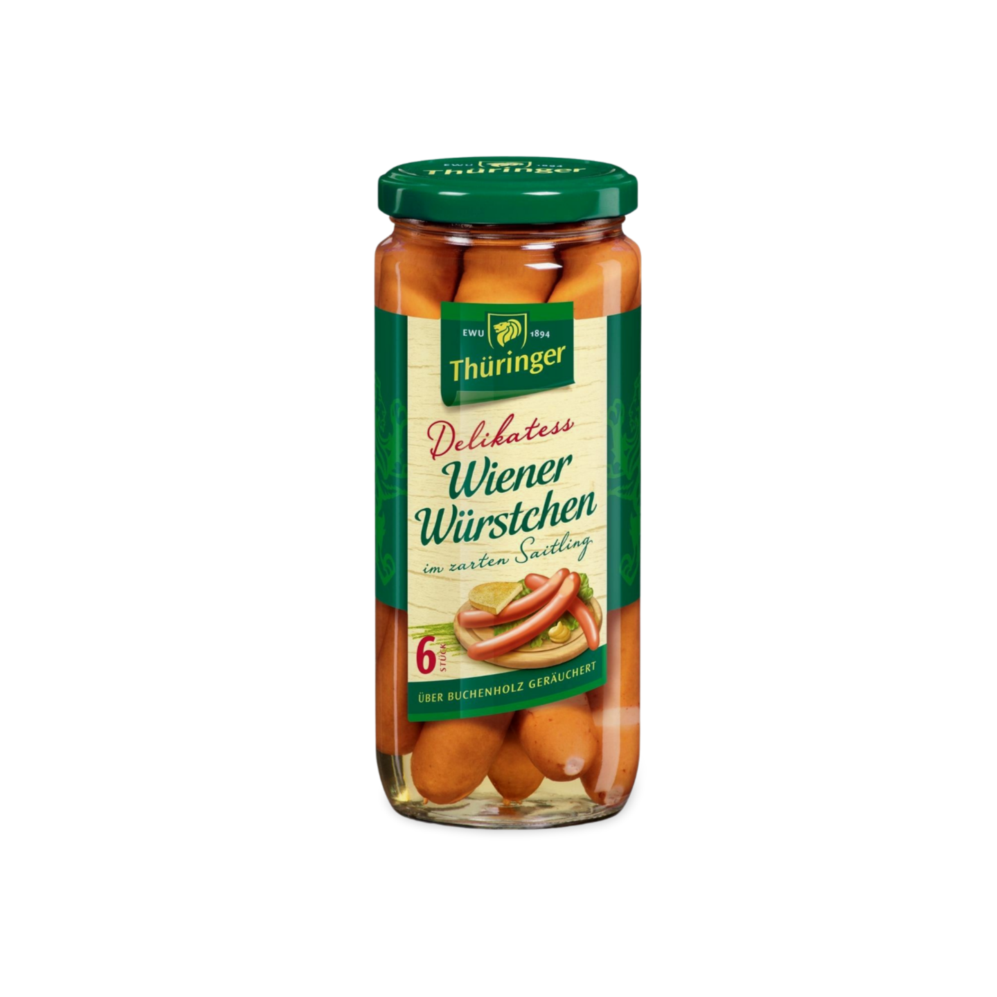 EWU Thüringer Delikatess Wiener Würstchen 530g, 6 Stück