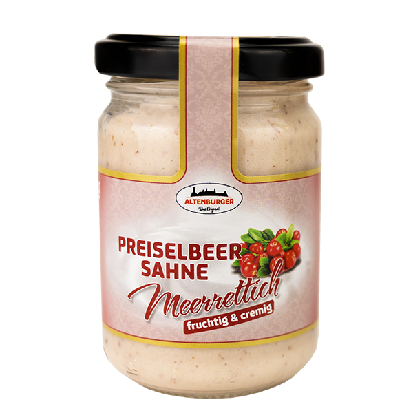Altenburger Senf Preiselbeer-Sahne-Meerrettich 140g