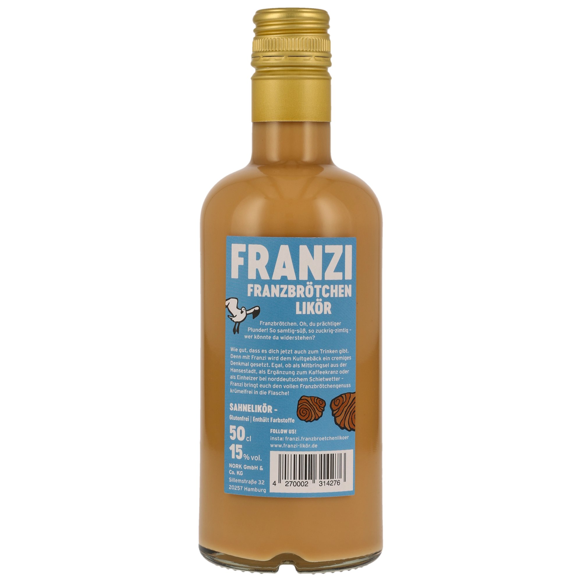 NORK Franzi- Franzbrötchenlikör 500ml – Bild 2