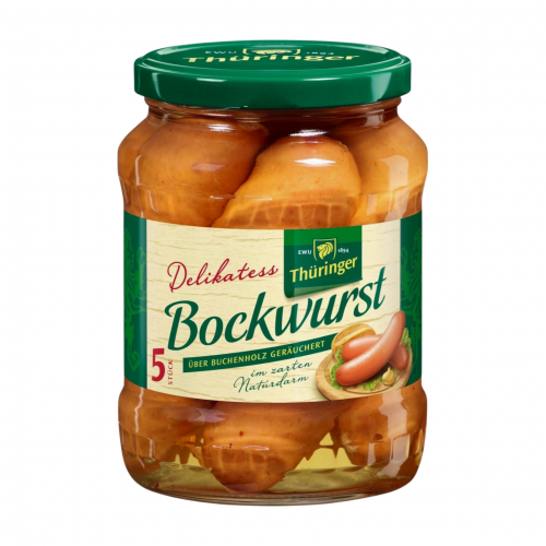 EWU Thüringer Delikatess Bockwurst 650g, 5 Stück