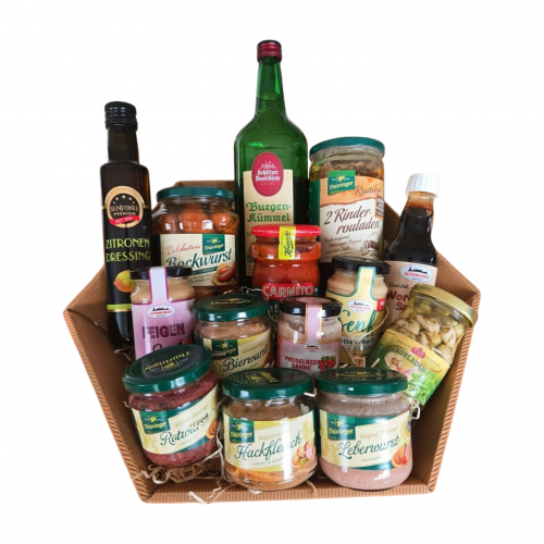 Geschenkkorb "Lass uns feiern mit Schuss"